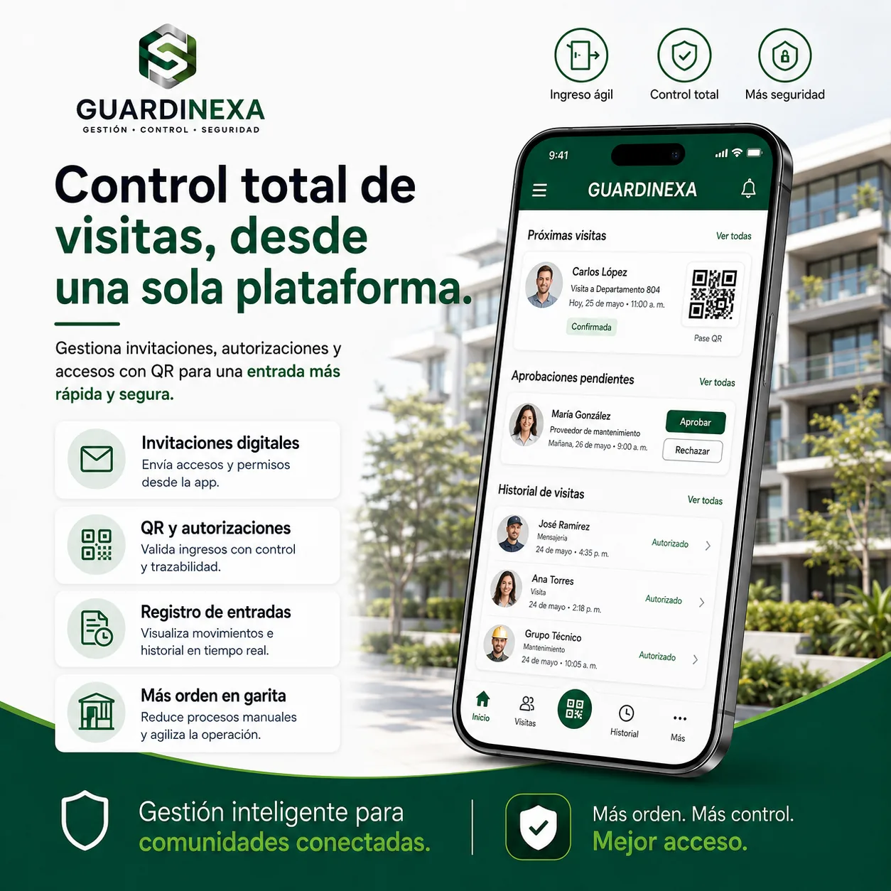 Control de visitas GUARDINEXA